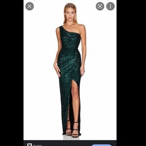 Nookie Palazzo Gown in Emerald